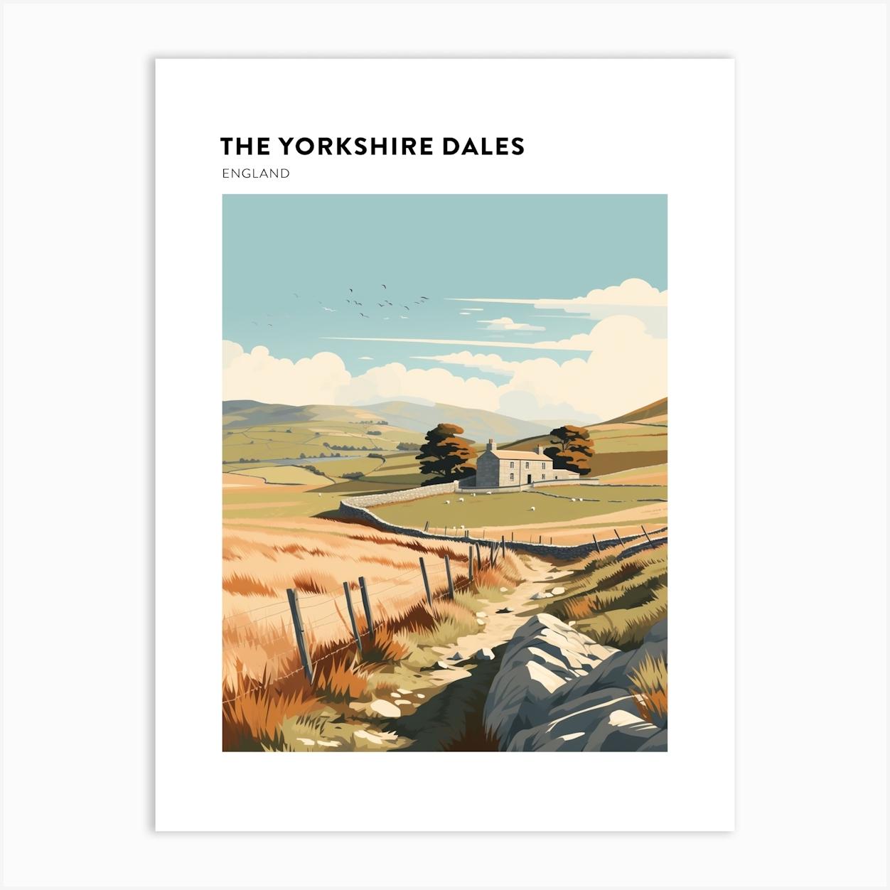 The Yorkshire Dales England 3 Hiking Trail Landscape Poster
