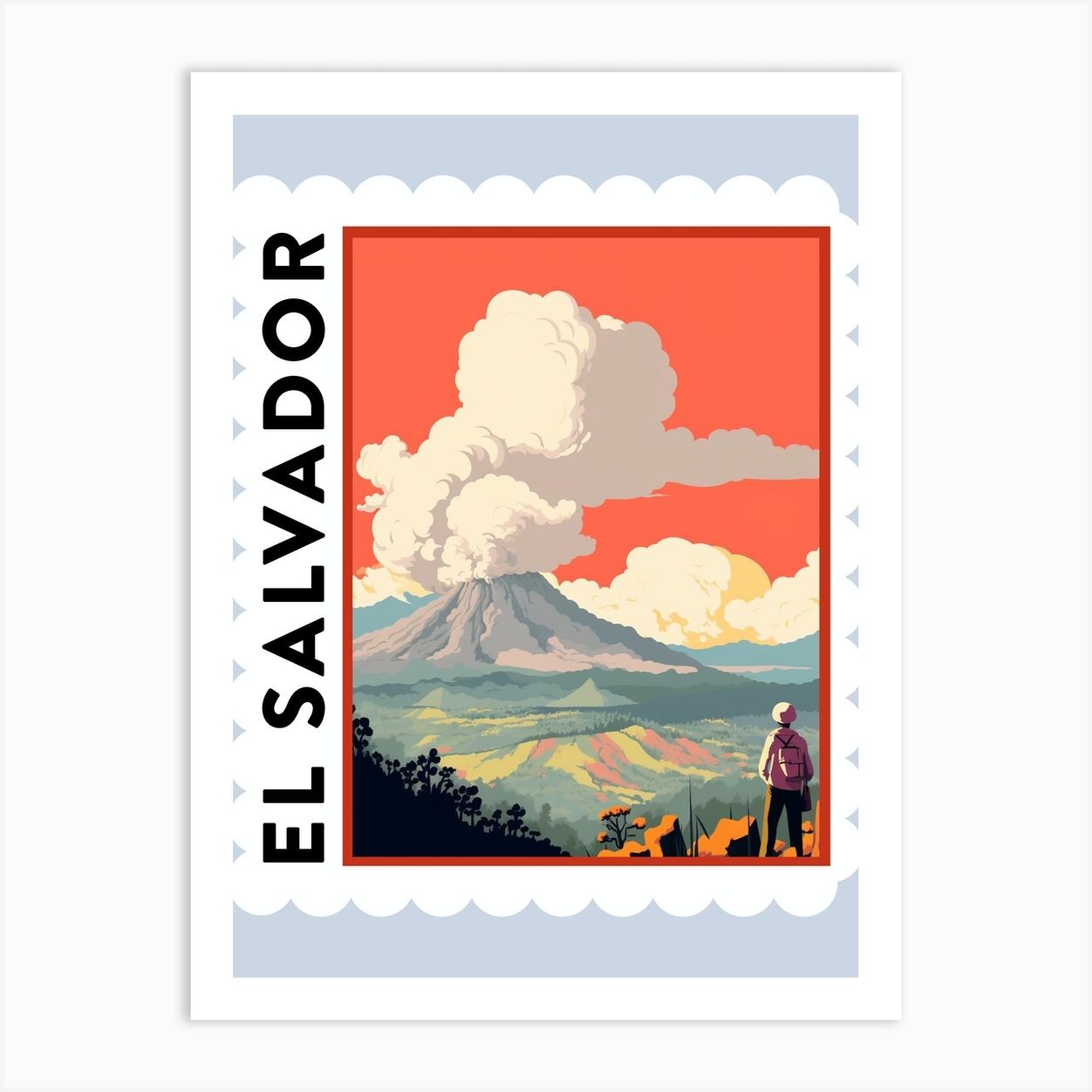 El Salvador 1 Travel Stamp Poster