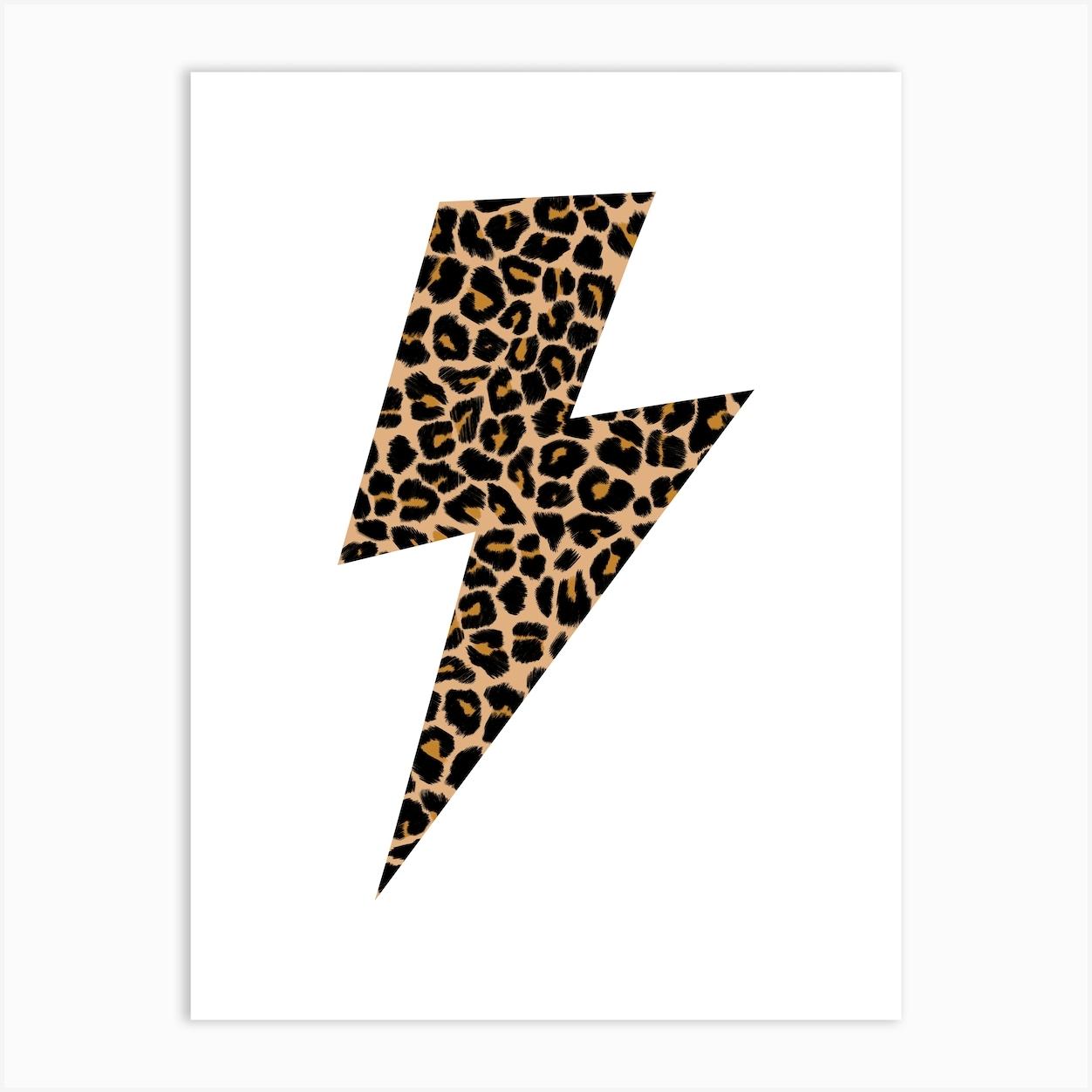 Leopard Print Lightning Bolt