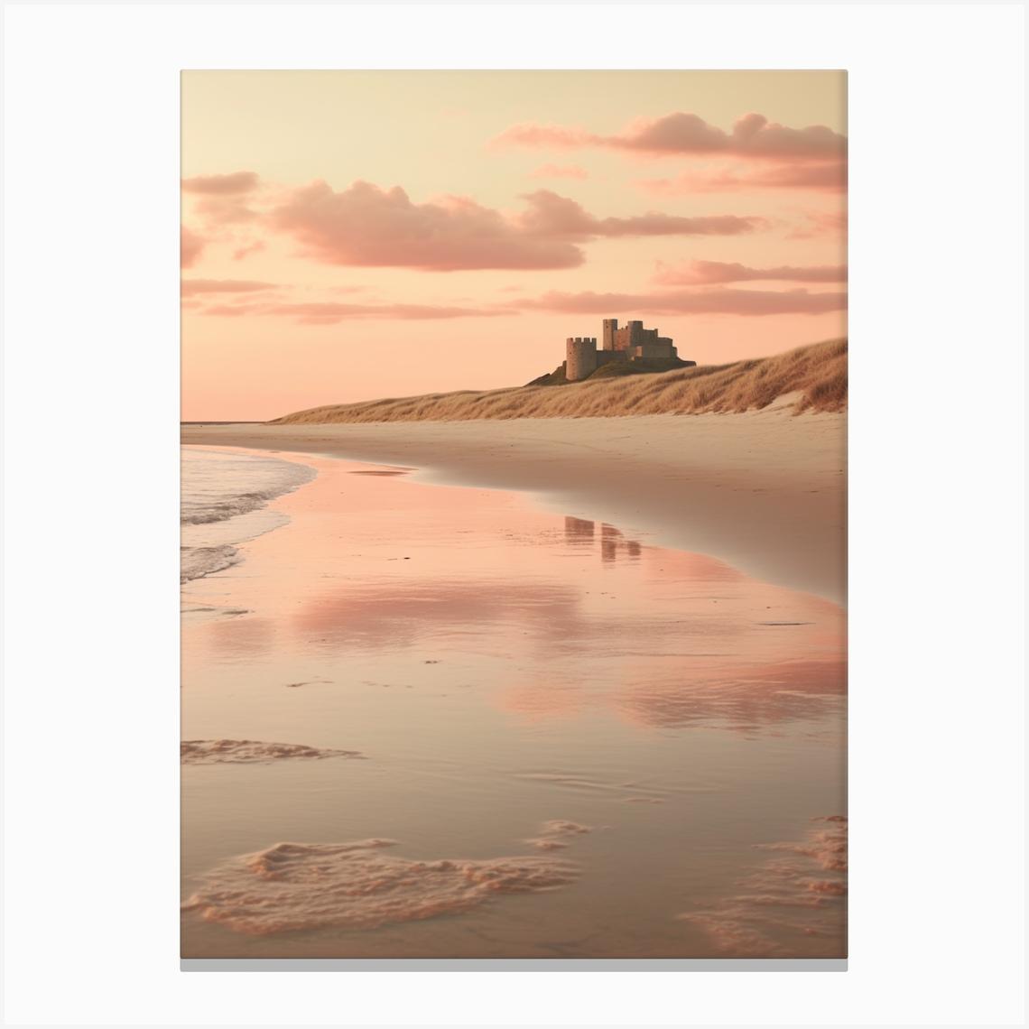 Bamburgh Beach Northumberland At Sunset 3