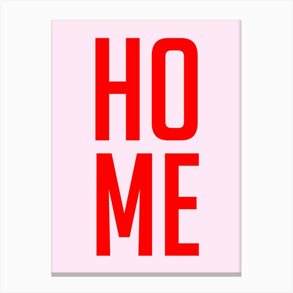 Home Typography Red and Pink