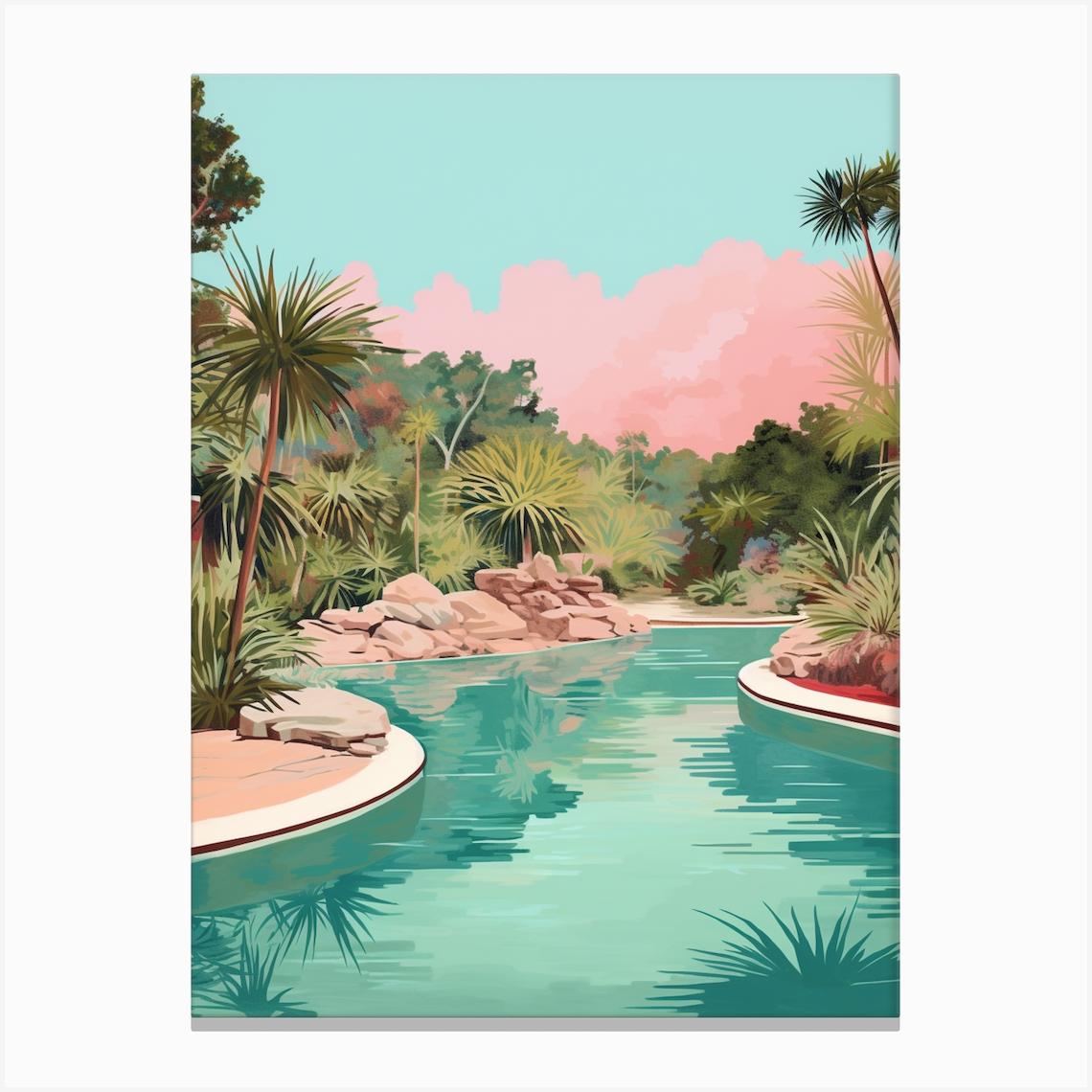 An Illustration In Pink Tones Of Greens Pool Australia 3