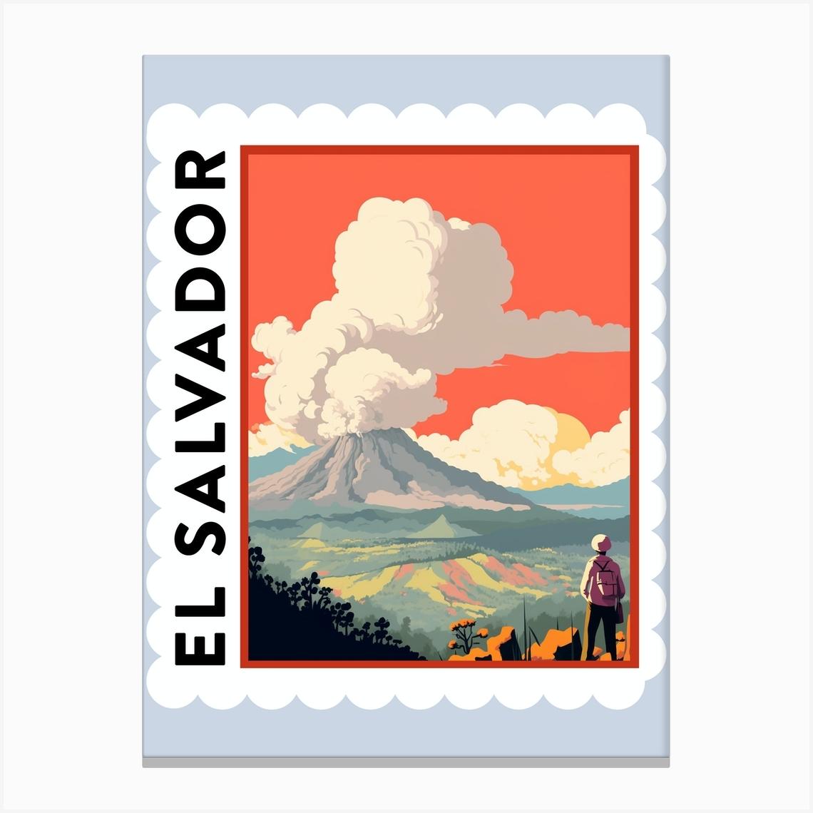 El Salvador 1 Travel Stamp Poster