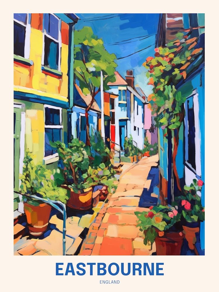 Eastbourne England 5 Uk Travel Poster