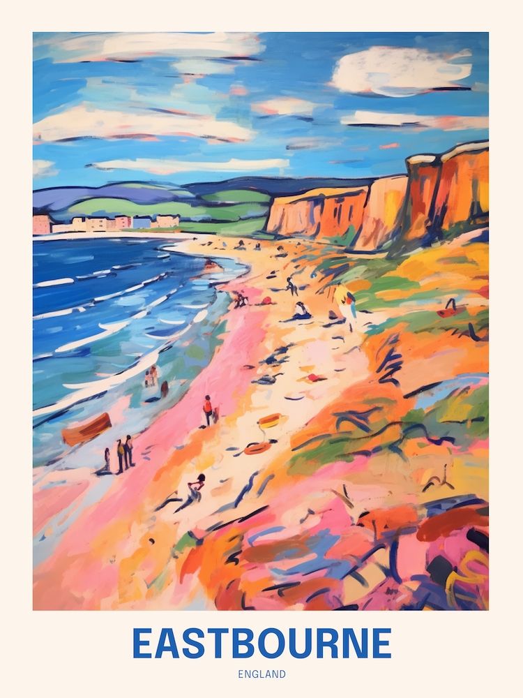 Eastbourne England 4 Uk Travel Poster