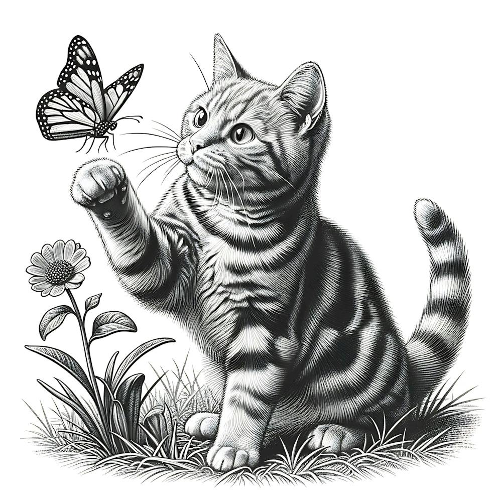 Cat With Butterfly2 AI