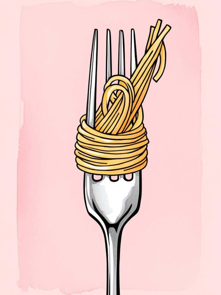 Fork With Spaghetti