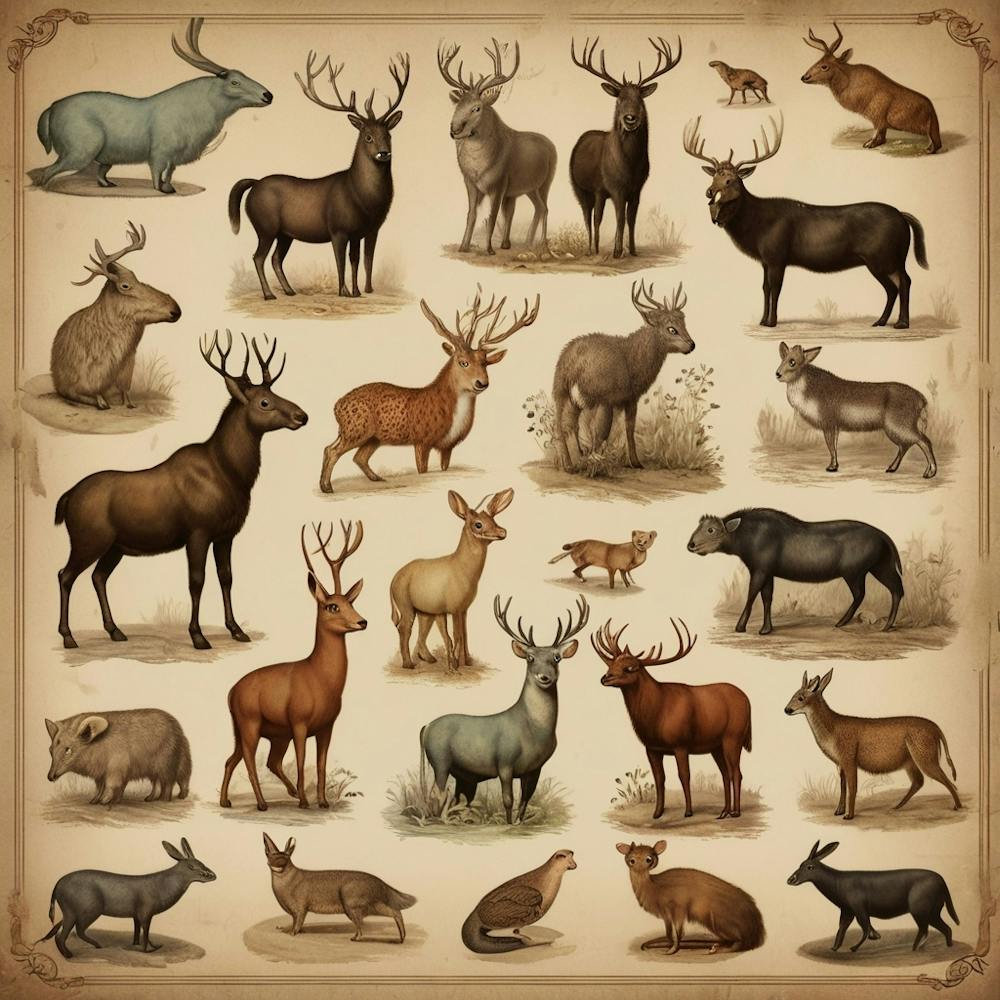 Default Default Vintage Animals For Defferent Seasons Aestethi 3 (2)