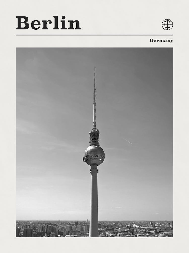 Berlin Germany Tower Black And White