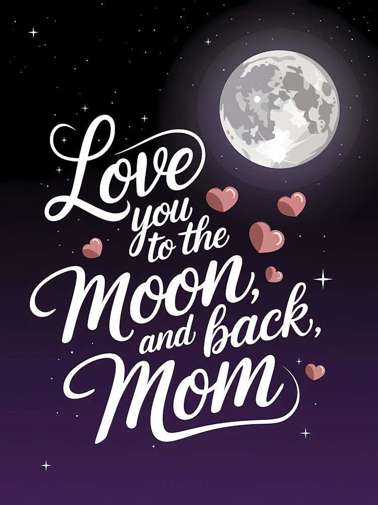 Love You To The Moon And Back Mom