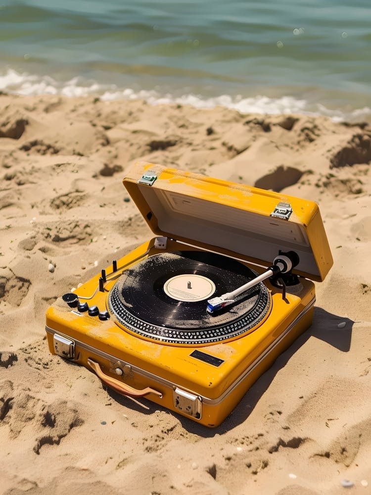 Turntable On The Beach