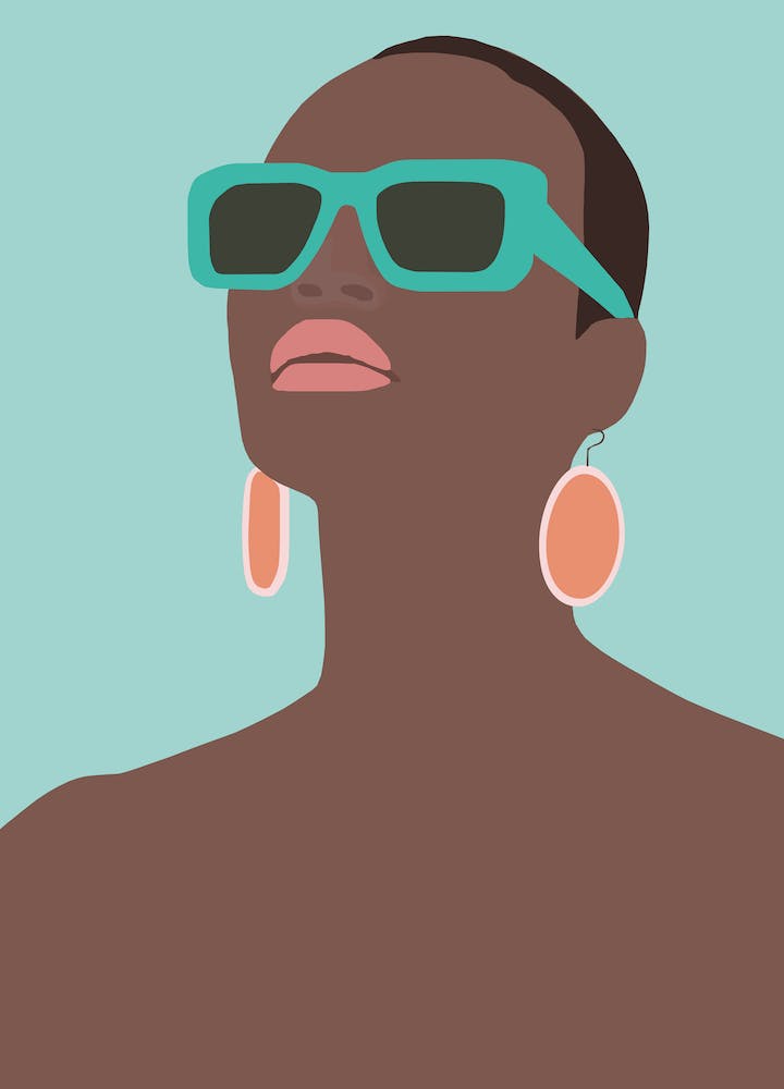 Afro-American Woman In Sunglasses