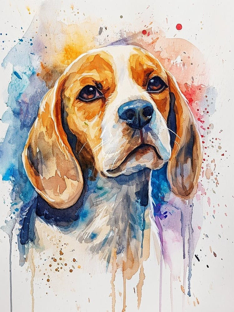 Beagle Watercolor Painting 1