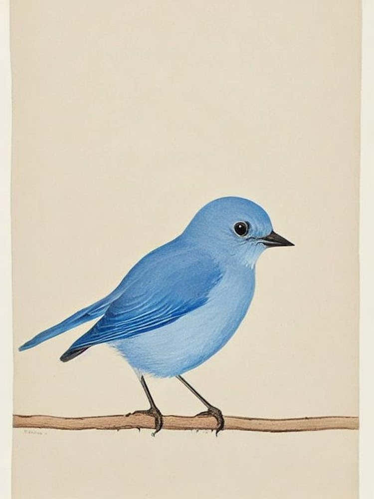 Bluebird Illustration Bird