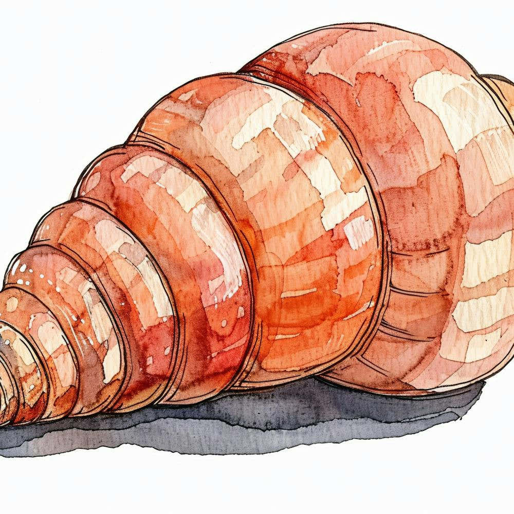 Watercolor Seashell
