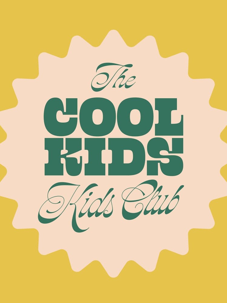 The 'Cool Kids' Kids Club - Fun Nursery Wall