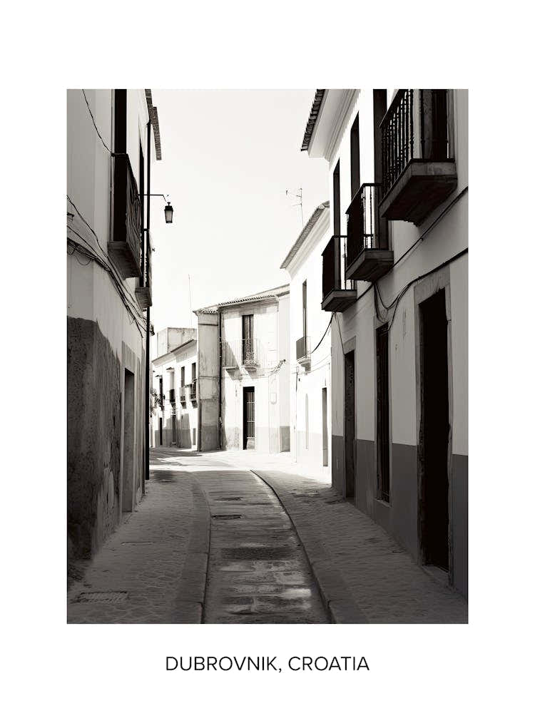 Poster Of Granada, Spain, Photography In Black And White 1
