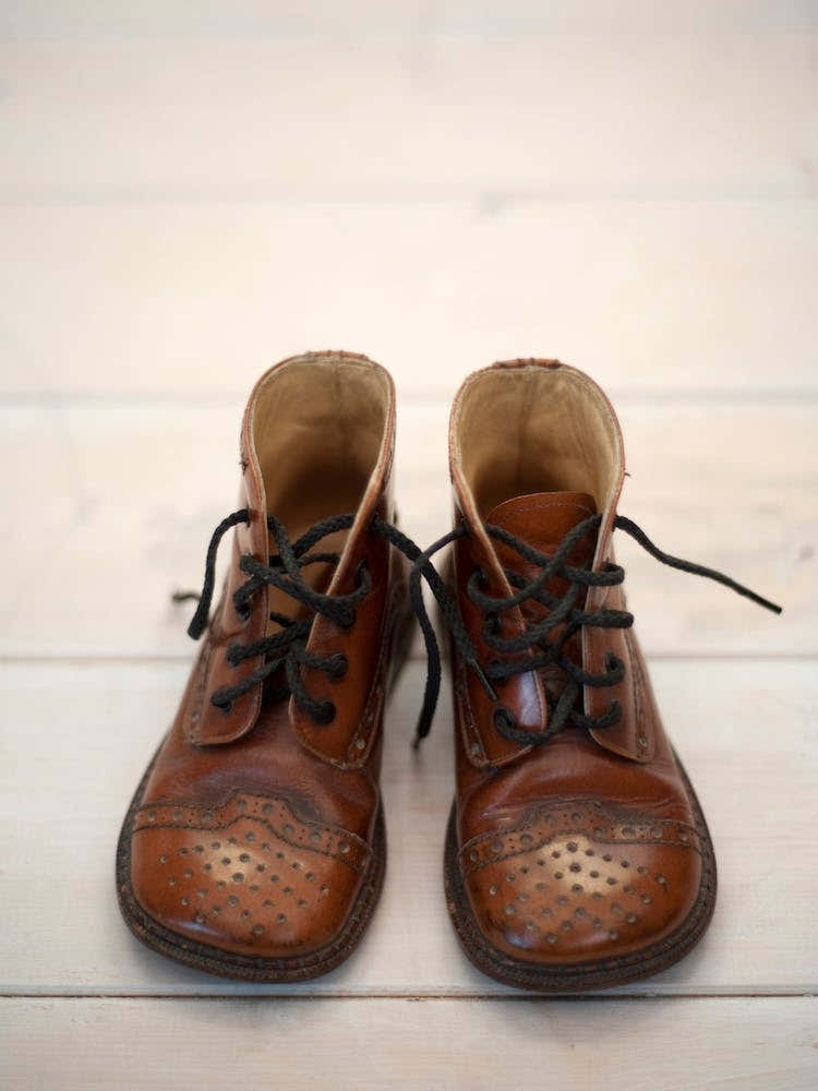 Baby Leather Brogue Boots