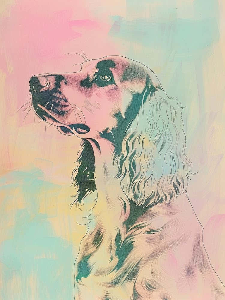 Gordon Setter Dog Watercolour Illustration