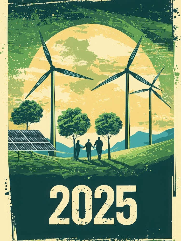 Aihrgdesign A Vintage Style Environmental Poster Imagining A 1
