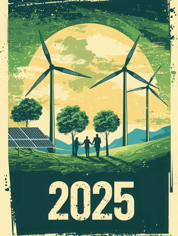 Aihrgdesign A Vintage Style Environmental Poster Imagining A 1