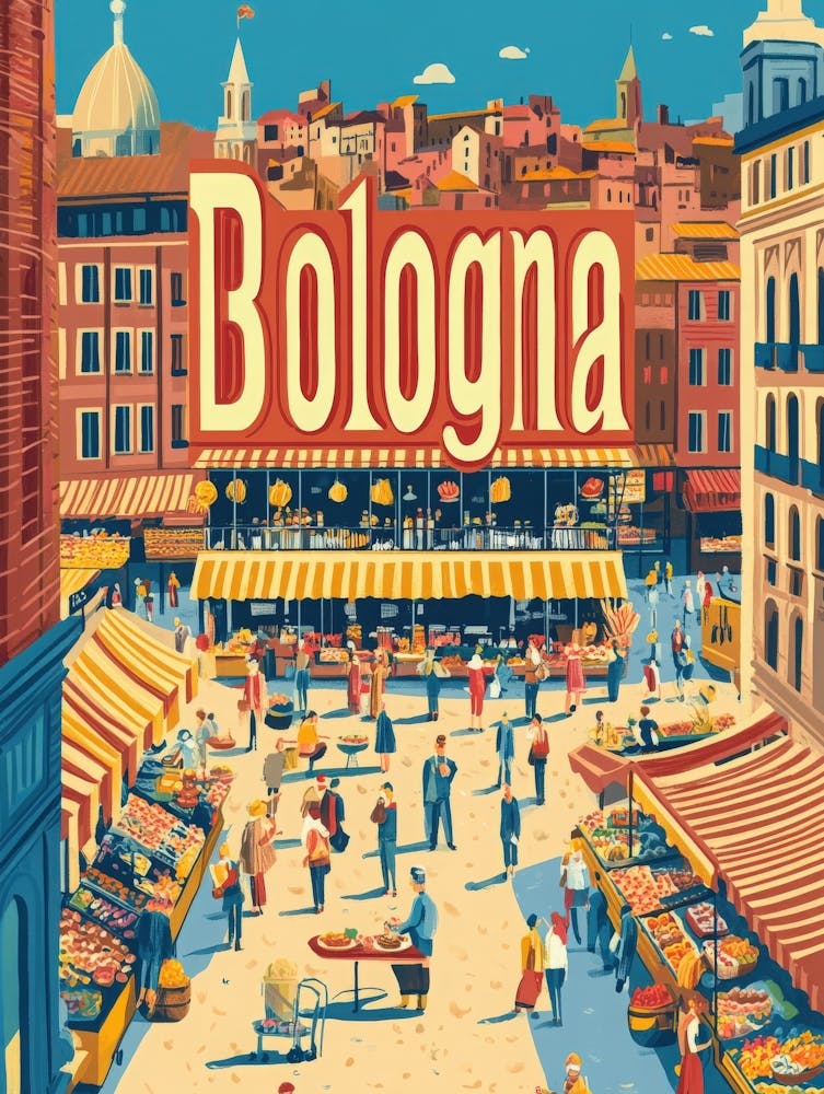 Aihrgdesign A 1970s Inspired Travel Poster For Bologna Depict 0ecd7820 Dfb4 4d81 B712 Fe65d3e8d1ba 2