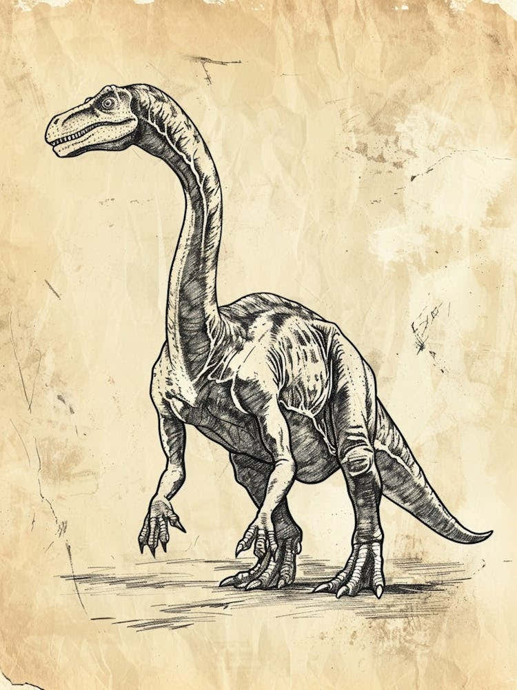 Sinornithosaurus Dinosaur Black Shading 2