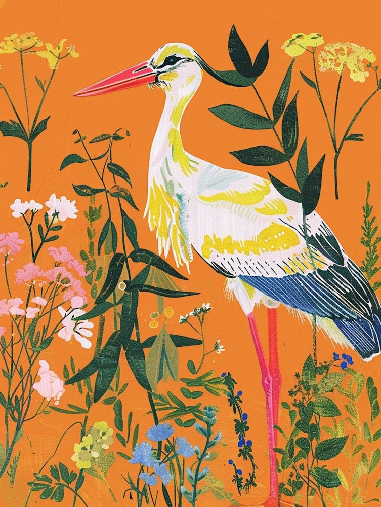 Spring Birds Stork 2