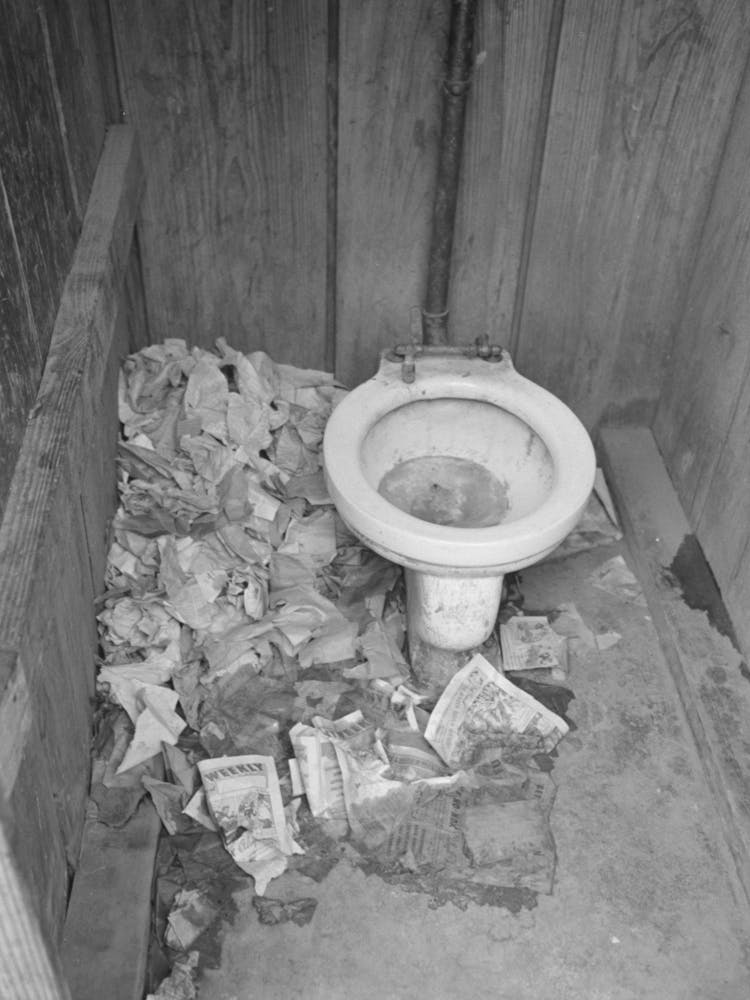 Interior Of Privy In Corral, Mexican District, San Antonio, Texas By Russell Lee