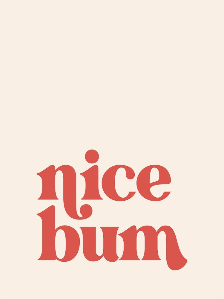 Nice Bum - Red & Beige - Bathroom