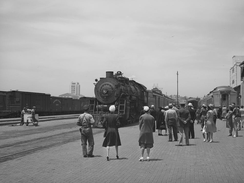 These Four Photographs Were Taken At The Railroad Station When A Noon Train Came In, All Trains Coming Into San 1