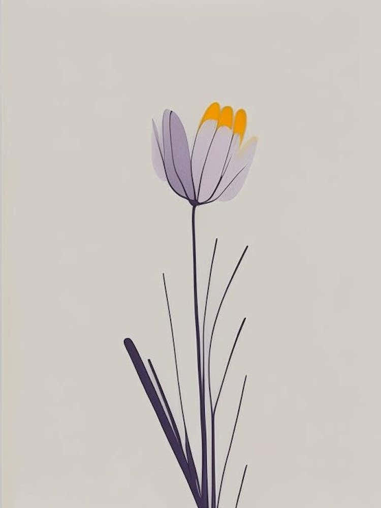 Crocus Wildflower Simplicity