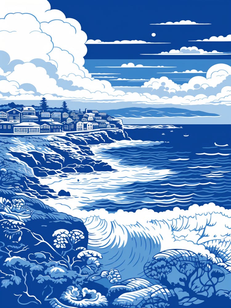 A Screen Print Of Bronte Beach Australia 4
