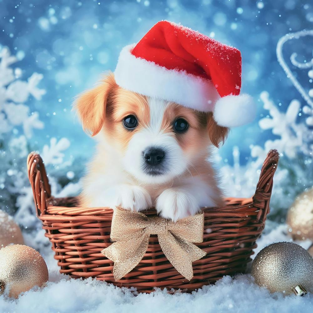 Christmas puppy