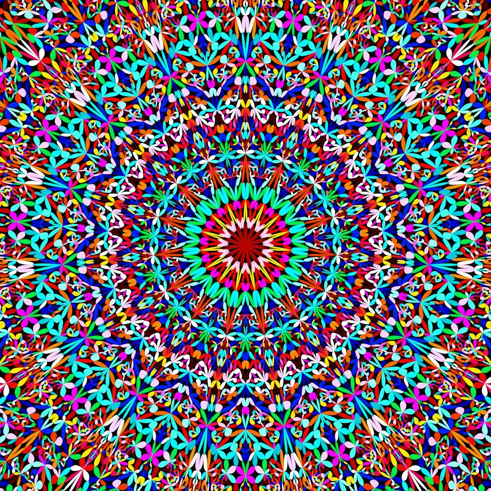 Colorful Life Garden Mandala