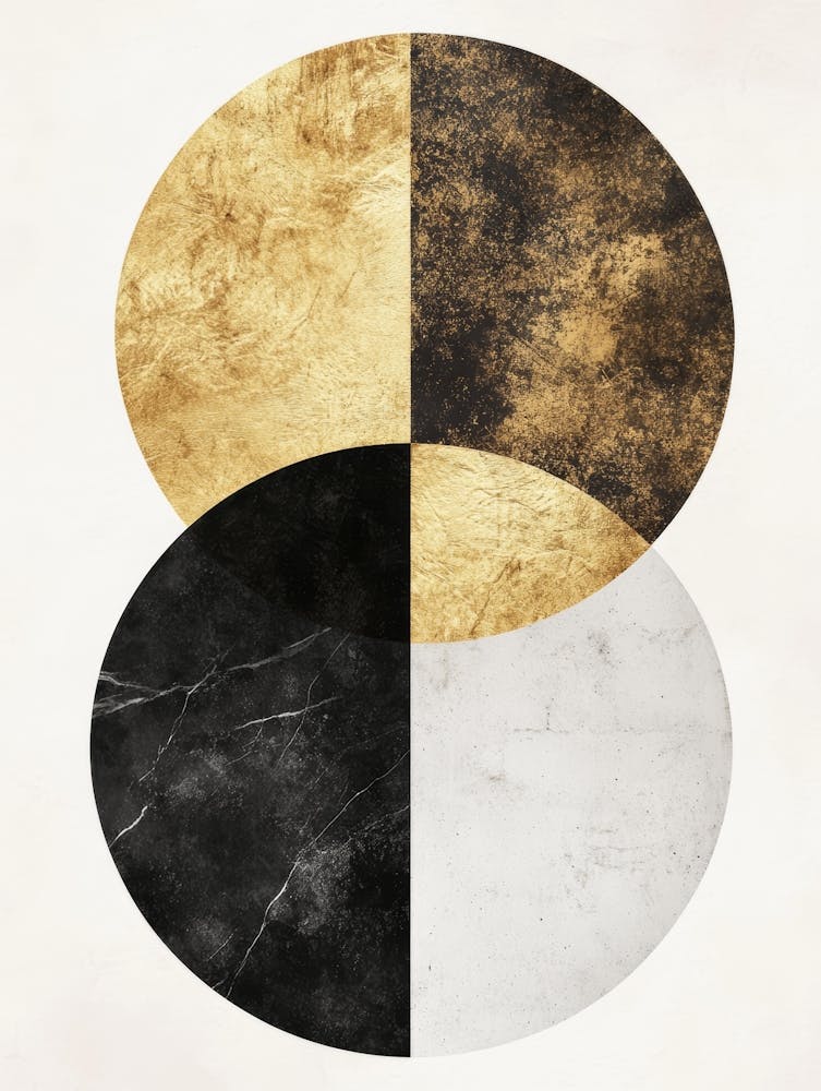 Black And Gold Circles 3