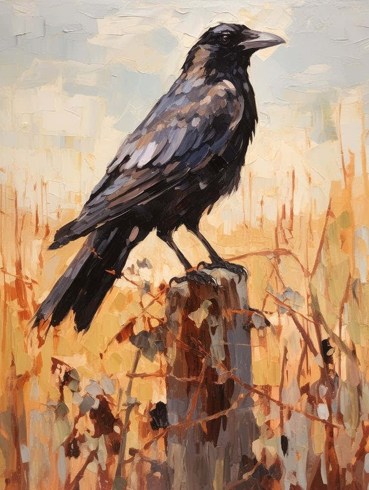 Bird Painting Raven 3