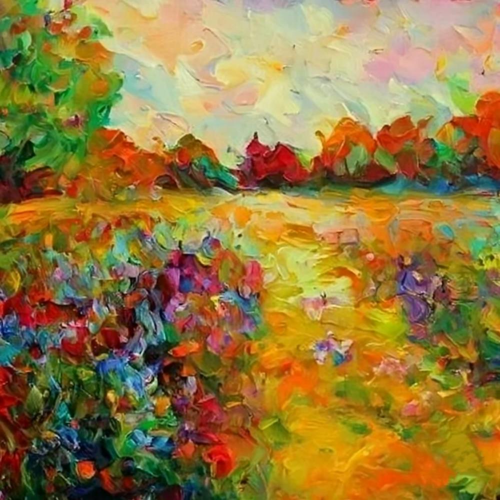 Landscape Painting Flowers