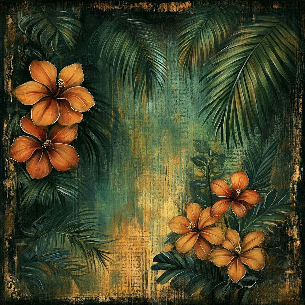 Tropical Flowers Art