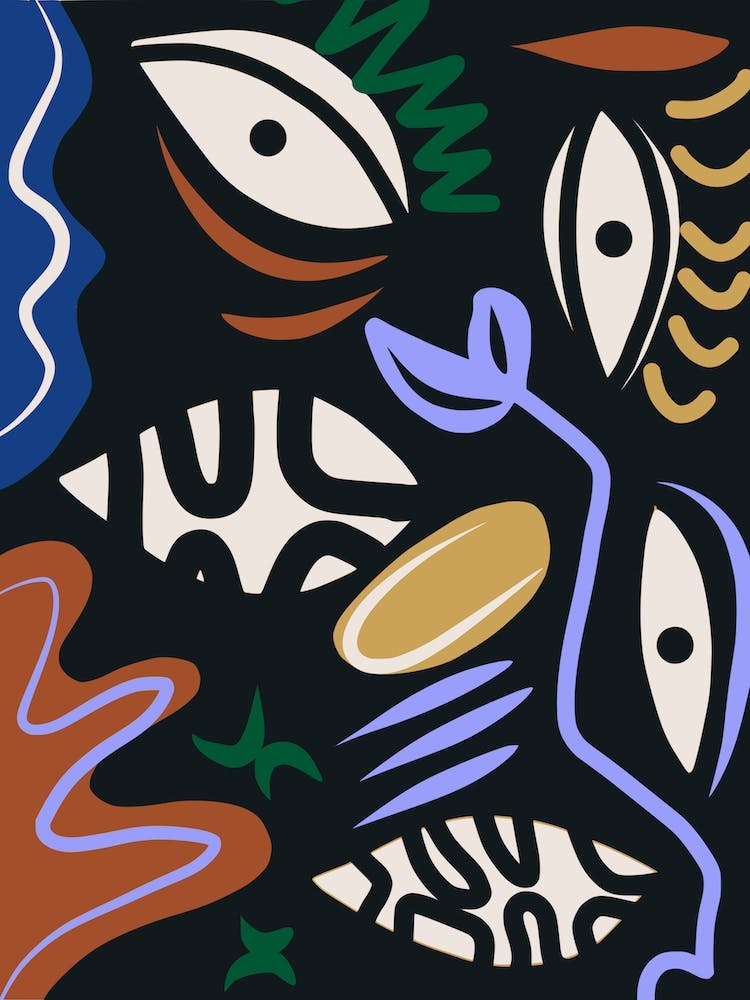 Evil Eyes Dark Abstract