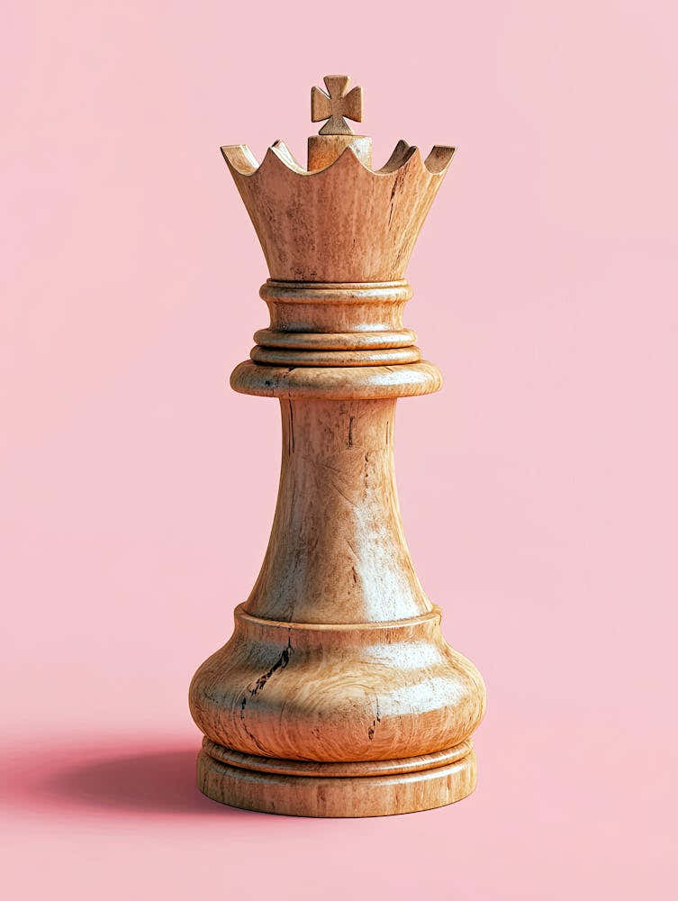 Chess Piece On Pink Background 1