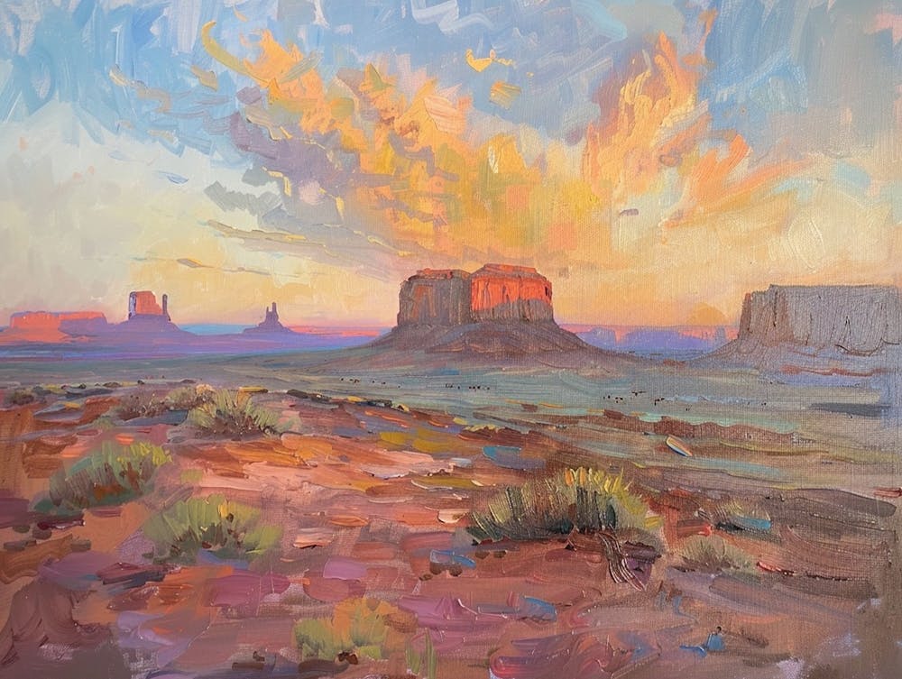 Western Sunset Landscapes Monument Valley Arizona 2