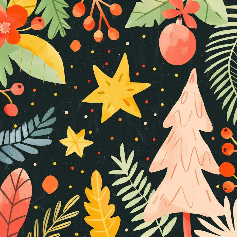 Thatworksmedia Christmas Colorful Holiday Decorations Star