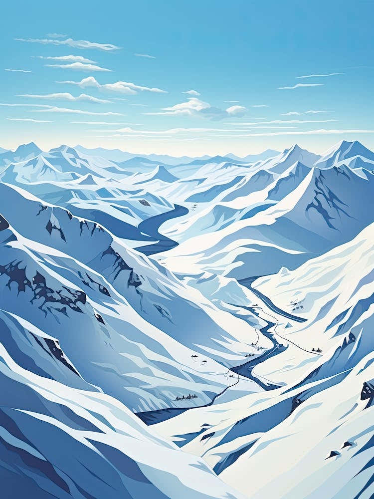 Val Thorens   France, Ski Resort Illustration 0 Simple Style