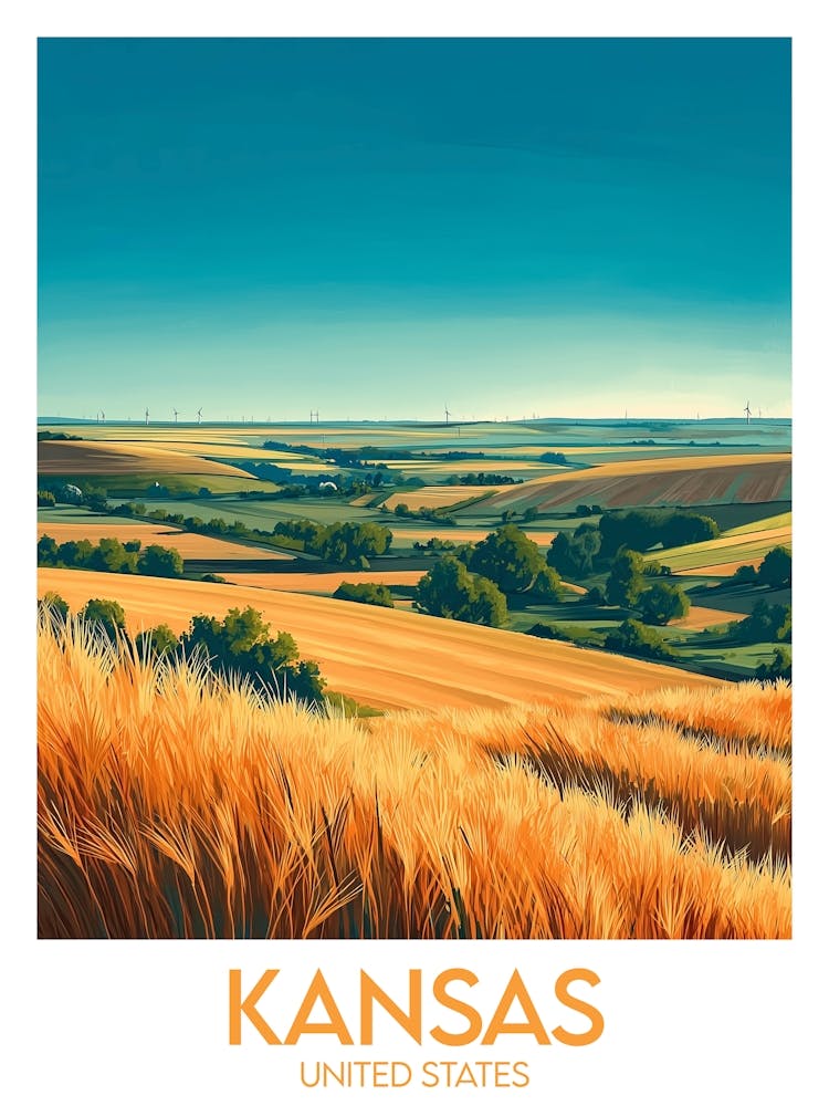 Affiche de voyage Kansas