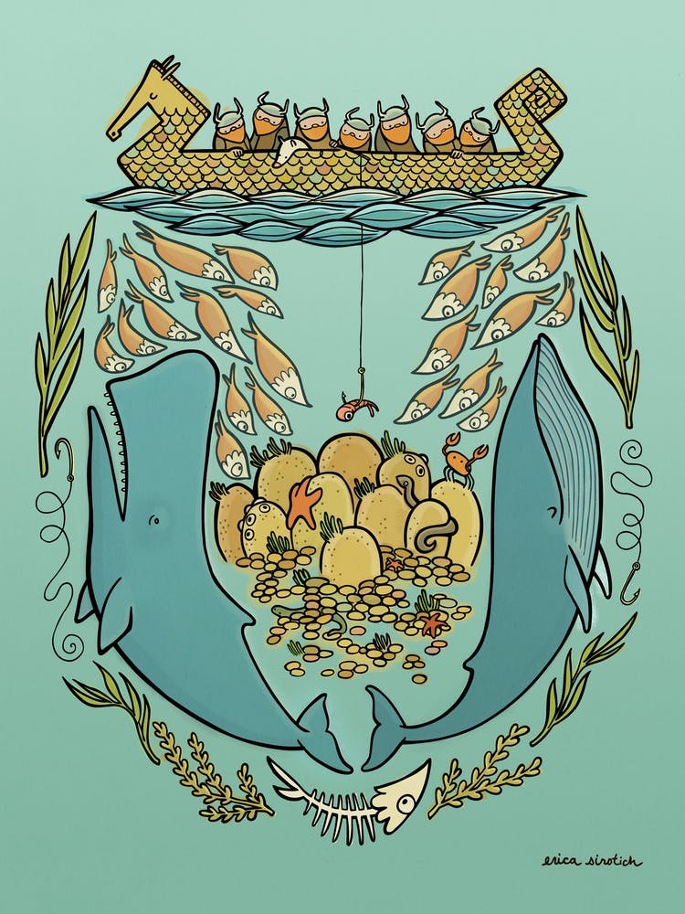 Vikings Go Fishing Kids Room Nursery