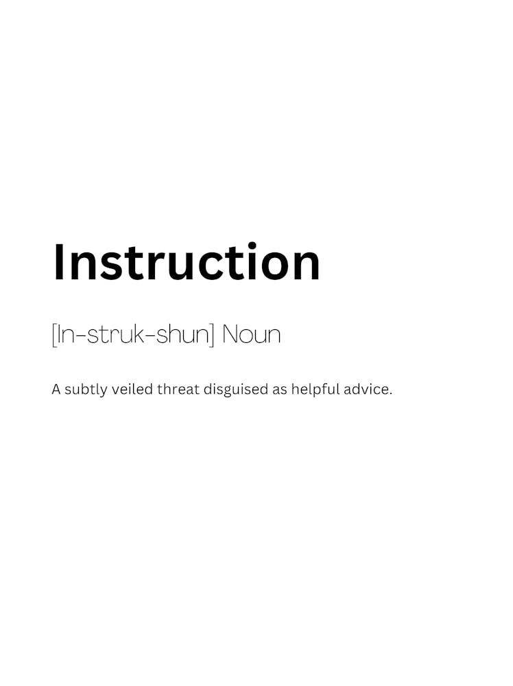 Instruction Definition Meaning