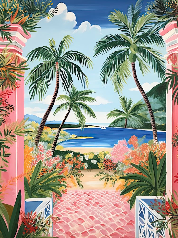 Palm Beach, Aruba, Matisse And Rousseau Style 2