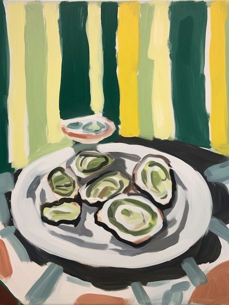 Oysters Italian Still Life Painting