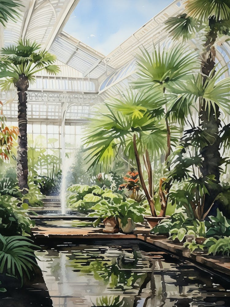 Longwood Gardens Usa Watercolour 4
